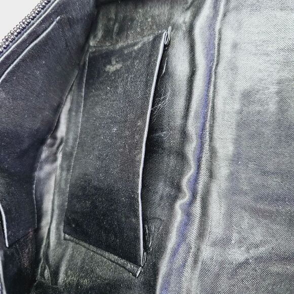 Vintage Seed Beaded Black Sequin Evening Envelope Clutch Purse - Picture 6 of 7